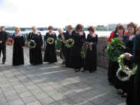 Flora head wreaths made and presented by our female Latvian friends